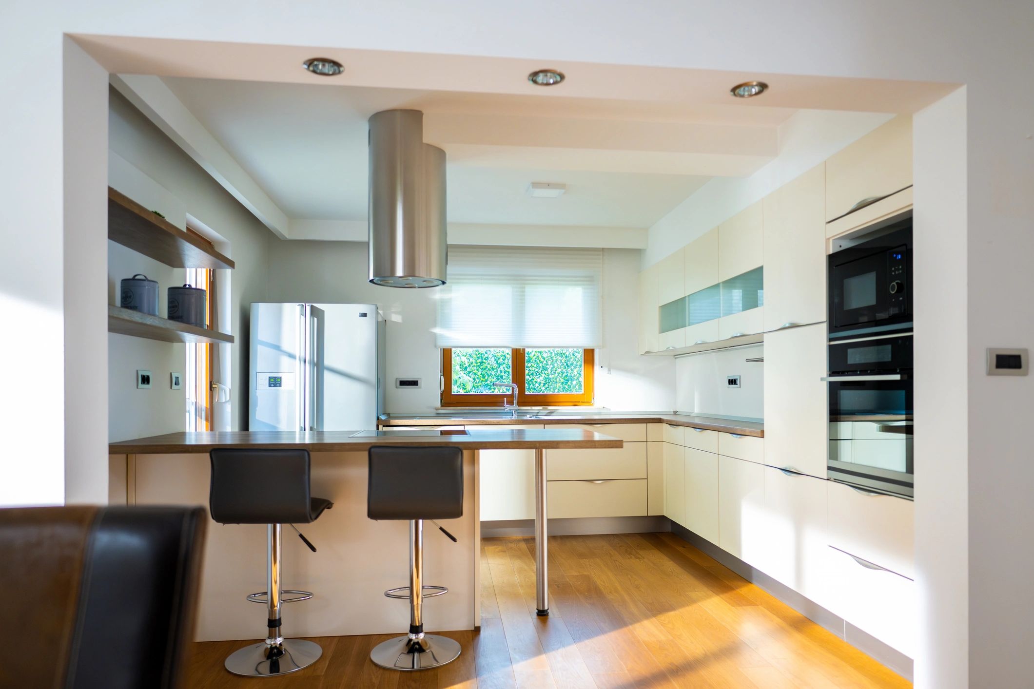 Modern kitchen remodel with bright finishes